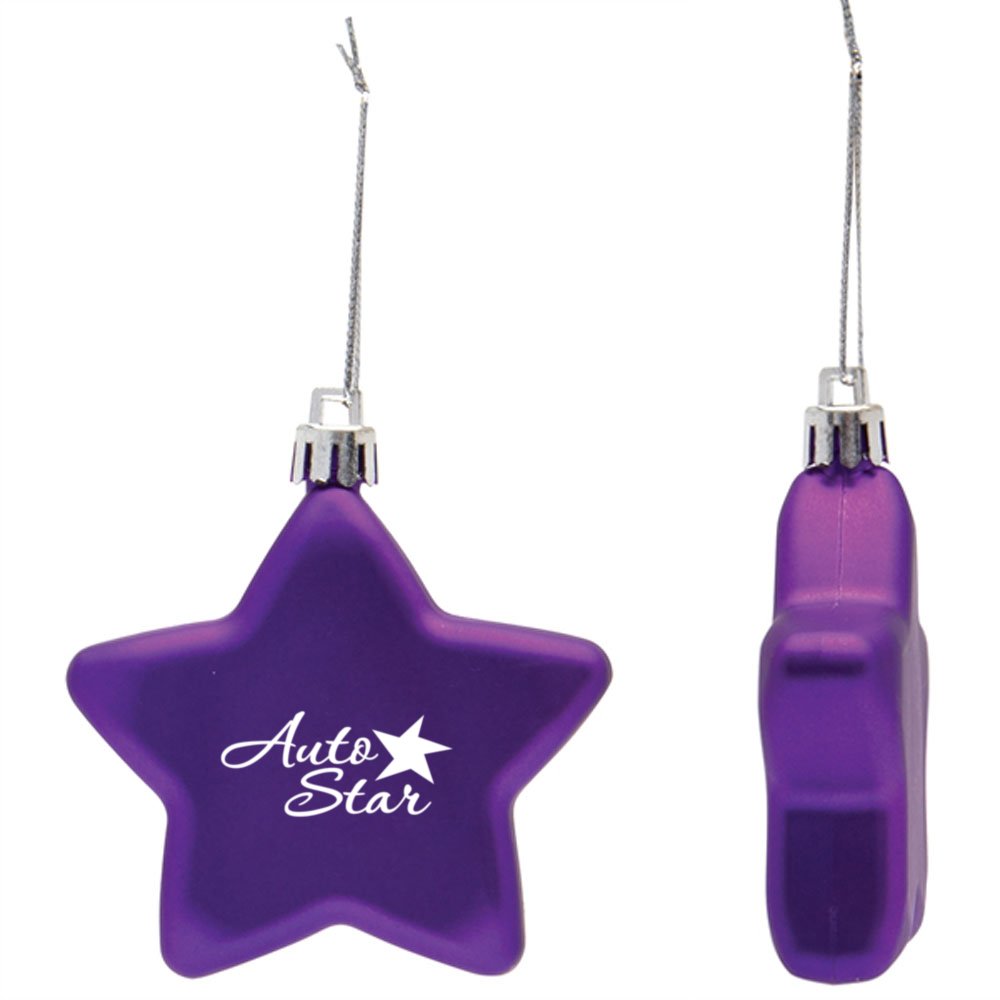 View larger image of Add Your Logo: Shatterproof Classic Star Ornament